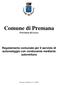 Comune di Premana Provincia di Lecco. Regolamento comunale per il servizio di autonoleggio con conducente mediante autovettura