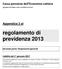 regolamento di previdenza 2013