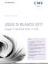 LEGGE DI BILANCIO 2017