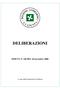 DELIBERAZIONI. SEDUTA N. 146 DEL 26 novembre A cura della Segreteria di Giunta