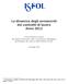 La dinamica degli avviamenti dei contratti di lavoro Anno 2012