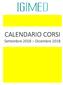 CALENDARIO CORSI Settembre 2018 Dicembre 2018