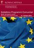 BOLLETTINO DEI PROGRAMMI COMUNITARI GESTITI DIRETTAMENTE DALLA COMMISSIONE EUROPEA