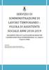 SERVIZIO DI SOMMINISTRAZIONE DI LAVORO TEMPORANEO FIGURA DI ASSISTENTE SOCIALE ANNI