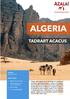10 giorni/ 9 notti. Djanet l oasi del Sahara Tadrart-Acacus, dune e sculture di arenaria Oasi e Canyon Le dune dell Erg Admer