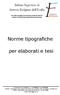 Norme tipografiche. per elaborati e tesi