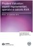 Prudent Valuation: aspetti regolamentari, operativi e calcolo AVA. Milano, 24 novembre 2014
