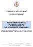 REGOLAMENTO PER IL FUNZIONAMENTO DEL CONSIGLIO COMUNALE