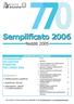 Semplificato Redditi 2005 ISTRUZIONI PER LA COMPILAZIONE INDICE