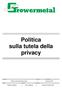 Politica sulla tutela della privacy