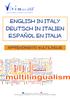 ENGLISH IN ITALY DEUTSCH IN ITALIEN EspaÑol en Italia