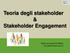 Teoria degli stakeholder & Stakeholder Engagement. Dott.ssa Laura Di Pietro