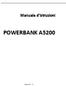Pagina 1 de 8. Manuale d istruzioni POWERBANK A5200