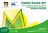 SUMMER SCHOOL 2017 SALVARE, CAMBIARE O CAMBIARE PER SALVARE? IL FUTURO DEL SSN TRA SOSTENIBILITÀ, GOVERNANCE ED INNOVAZIONE