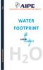 WATER FOOTPRINT FAQ WATER FOOTPRINT
