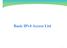 Basic IPv4 Access List