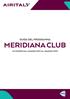 GUIDA DEL PROGRAMMA MERIDIANA CLUB IN VIGORE DAL MAGGIO 2017 AL MAGGIO 2019