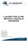 IL BUDGET PER LE PMI: METODI E LOGICHE DI REDAZIONE