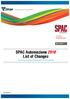 SPAC Automazione 2018 List of Changes. Documentazione tecnica dettagliata delle modifiche introdotte
