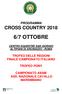 PROGRAMMA CROSS COUNTRY /7 OTTOBRE CENTRO EQUESTRE SAN GIORGIO ALTIPIANI DI ARCINAZZO - ROMA TROFEO DELLE REGIONI FINALE CAMPIONATO ITALIANO