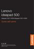 Lenovo ideapad 500. Guida dell utente. ideapad ISK/ideapad ISK