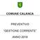 COMUNE CALANCA PREVENTIVO GESTIONE CORRENTE