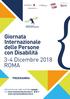 Giornata Internazionale delle Persone con Disabilità 3-4 Dicembre 2018 ROMA
