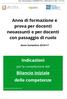 Anno di formazione e prova per docenti neoassunti e per docenti con passaggio di ruolo