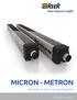 MICRON - METRON. barriere di misura e automazione. catalogo prodotti