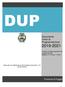 DUP. Documento Unico di Programmazione Provincia di Foggia