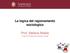 La logica del ragionamento sociologico. Prof. Stefano Nobile. Corso di Fondamenti di scienze sociali