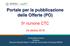 Portale per la pubblicazione delle Offerte (PO)