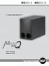 MQ90S-B MQ90S-W. Manuale d uso. the rules of sound