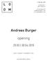 Andreas Burger. opening