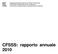 CFSSS: rapporto annuale 2010