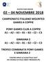 MASTER PAIRS INDOOR CAMPIONATO ITALIANO MOUNTED GAMES A COPPIE TROFEO COMBINATA PONY GAMES E GIMKANA 2