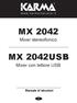 MX 2042 Mixer stereofonico MX 2042USB Mixer con lettore USB Manuale di istruzioni