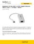 Adattatore di rete USB-C a RJ45 Gigabit Ethernet - USB 3.1 Gen 1 - (5 Gbps) - Bianco