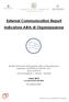 External Communication Report Indicatore ARIA di Organizzazione