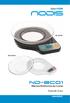 Serie HOME ND-BC01B ND-BC01W. nd-bco1. Bilancia Elettronica da Cucina Manuale d uso.