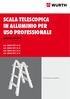 SCALA TELESCOPICA IN ALLUMINIO PER USO PROFESSIONALE