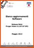 Elenco aggiornamenti Software. Release Note Proger Vision SP2