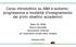 Corso introduttivo su ABA e autismo: progressione e modalità d insegnamento dei primi obiettivi accademici