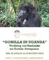 GORILLA IN UGANDA Trekking con Tour Leader tra Gorilla Scimpanzè. DAL 30 LUGLIO al 10 AGOSTO 2018 TOUR DI 12 GIORNI IN UGANDA LA PERLA D AFRICA.