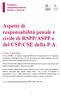 Aspetti di responsabilità penale e civile di RSPP/ASPP e del CSP/CSE della P.A.