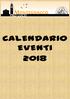 CALENDARIO EVENTI 2018