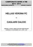 HELLAS VERONA FC CAGLIARI CALCIO