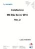 Installazione. MS SQL Server Rev. 2