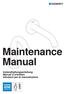 Maintenance Manual. Instandhaltungsanleitung Manuel dʼentretien Istruzioni per la manutenzione