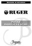 Manuale di istruzioni PISTOLE RUGER LC 9 E LC 380